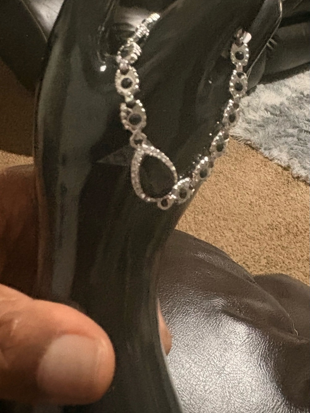 Silver Teardrop and Circular Accent bracelet- Silver